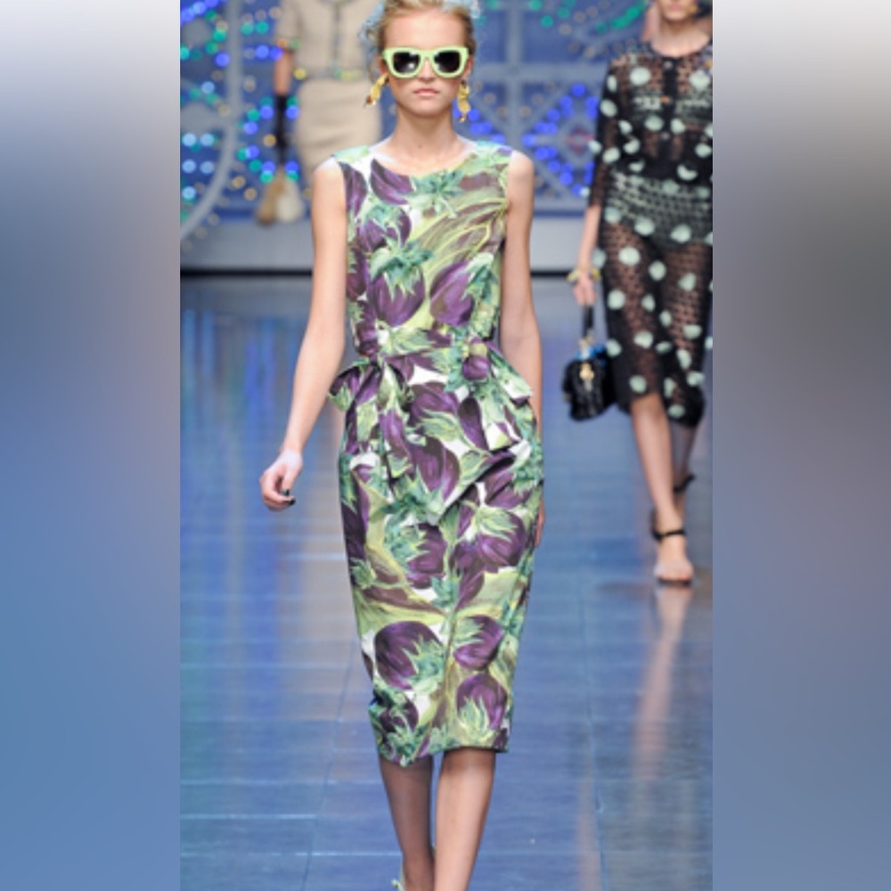 Dolce & Gabanna Vintage Eggplant Dress 2012 38